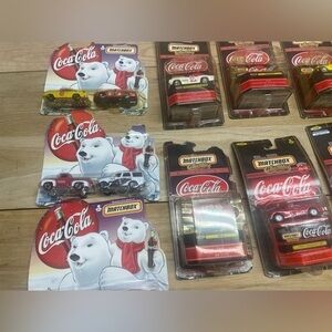 9 set Coca-Cola collectibles matchbox